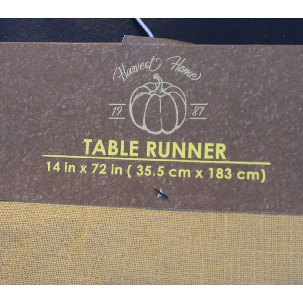Harvest Home Table Runner Mushroom Light Brown NWT